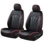 FLORICH Leather Car Seat Covers Full Set for Cars, SUVs & Trucks, Pink Black Front & Rear Automotive Seat Covers, Universal Fit for Toyota Honda Ford Jeep - Image 30